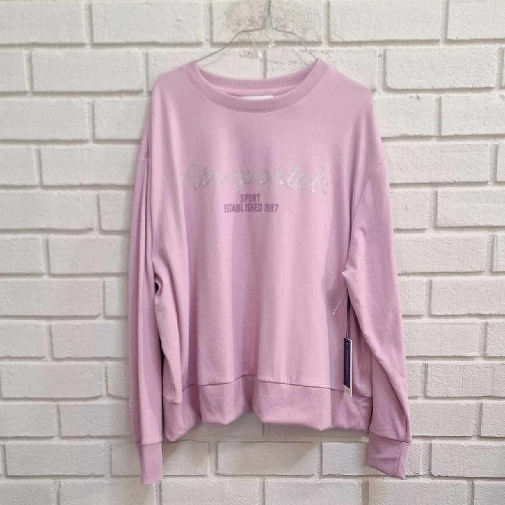 Aeropostale Sport Purple Crewneck Sweatshirt with Subtle Script. Size 2X NWT